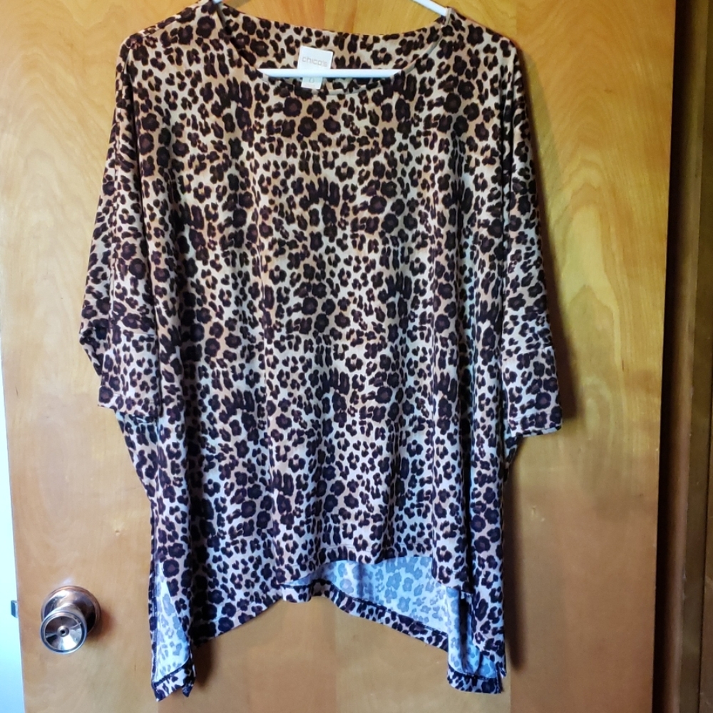 Small cheetah print trendy tunic